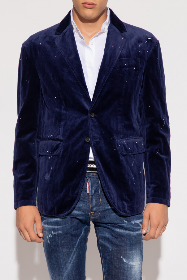 GenesinlifeShops Canada - Navy blue Velvet blazer Dsquared2